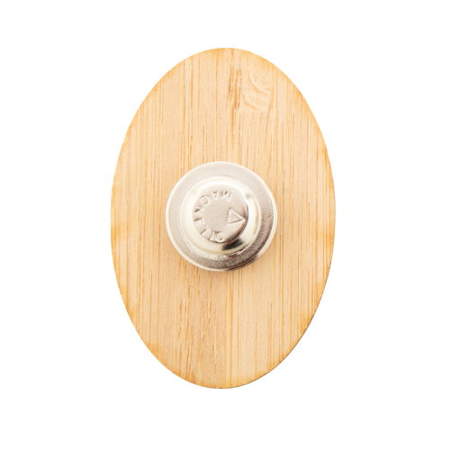 BooBadge - Bambusowa przypinka/pins AP716415-B - gadżety reklamowe GiftKolekcja.pl
