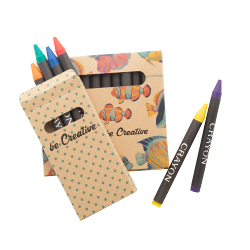 Craxon 6 Eco - Kredki świecowe 6szt / zestaw kredek AP716446 - gadżety reklamowe GiftKolekcja.pl