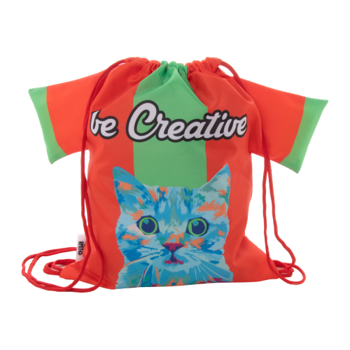 CreaDraw T Kids RPET. Personalizowany worek ze sznurkami dla dzieci AP716553-05