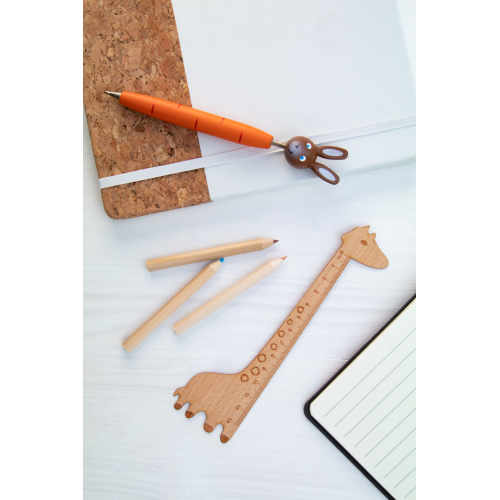 Looney - Drewniana linijka AP718092-B - gadżety reklamowe GiftKolekcja.pl