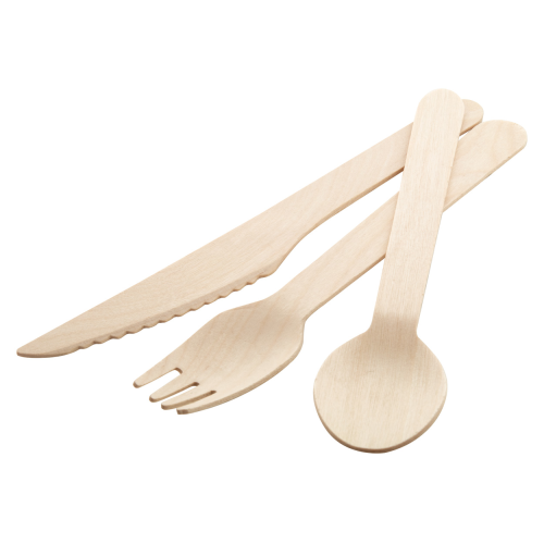 Woolly - Drewniane sztućce AP800439-B - gadżety reklamowe GiftKolekcja.pl