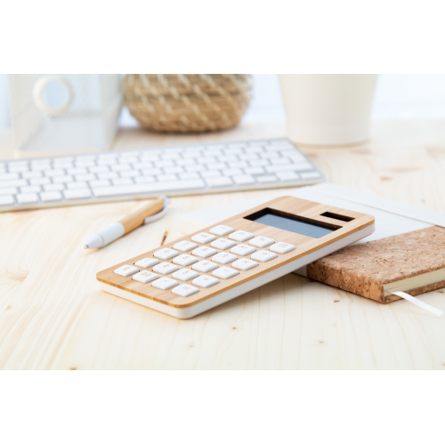BooCalc - Bambusowy kalkulator AP806979 - gadżety reklamowe GiftKolekcja.pl