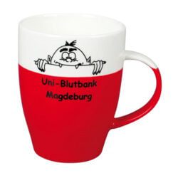 Kubek Mezzo, czerwono/biały