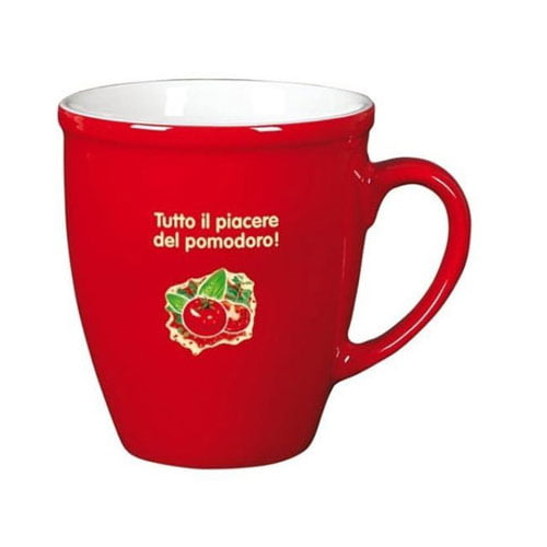 Kubek Justyna, czerwono/biały