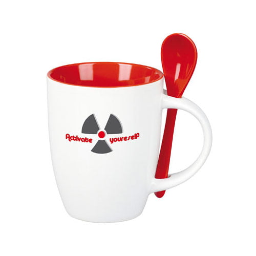 Kubek Easy, biało/czerwony