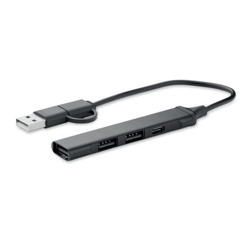 CURRENT. Hub USB z 4 portami 19 cm MO2294-03 – GiftKolekcja.pl – gadżety reklamowe dla firm